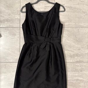Vintage Kate Spade Black Bow Mid Knee Cocktail Sleeveless Dress Sz 4